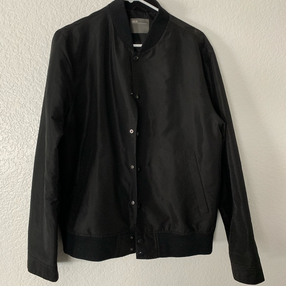 ASOS Men’s black varsity style jacket